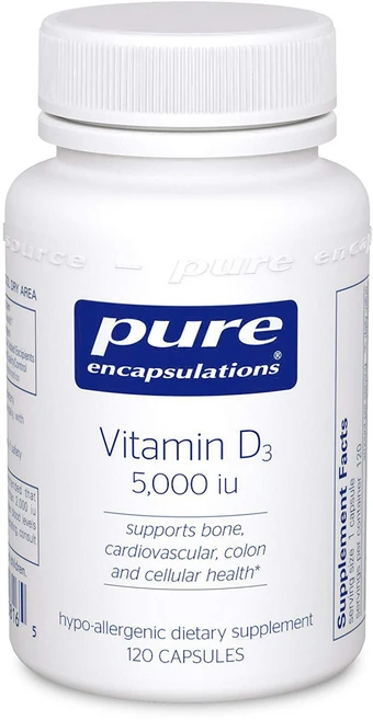 퓨어인캡슐레이션 비타민 D3 5000 IU 캡슐, 120정, 1개 - 쿠팡
