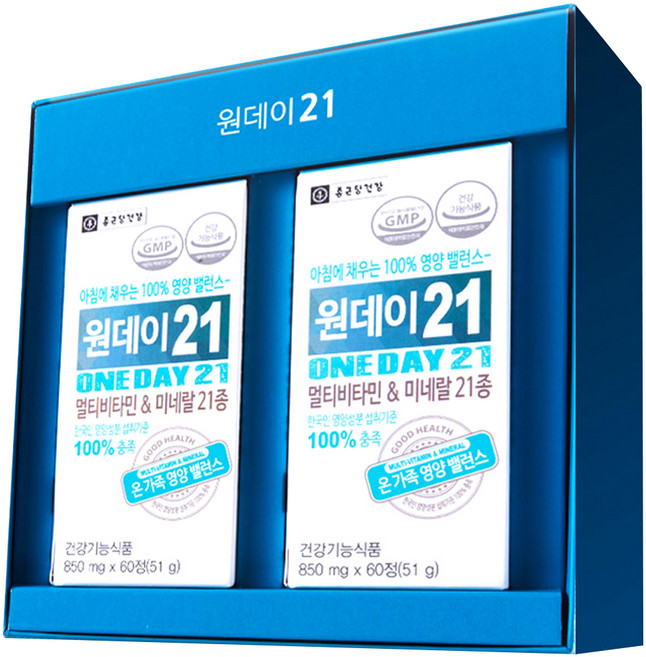 종근당건강 원데이21 멀티비타민 선물세트 850, 102g, 1세트