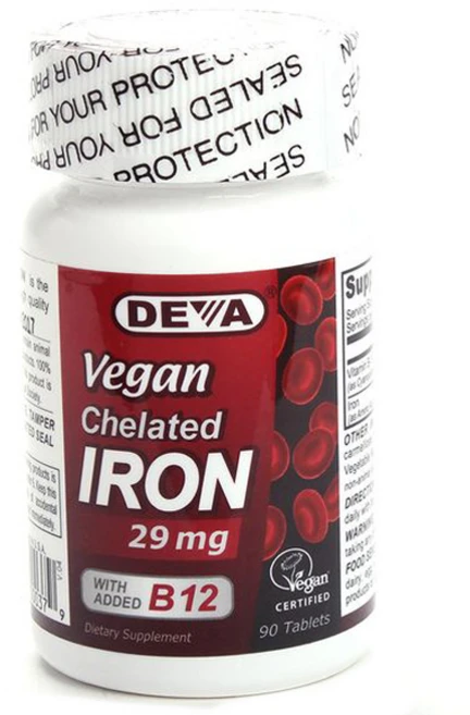 데바 비건 킬레이트 철분 29mg 타블렛, 1개, 90정 - 쿠팡