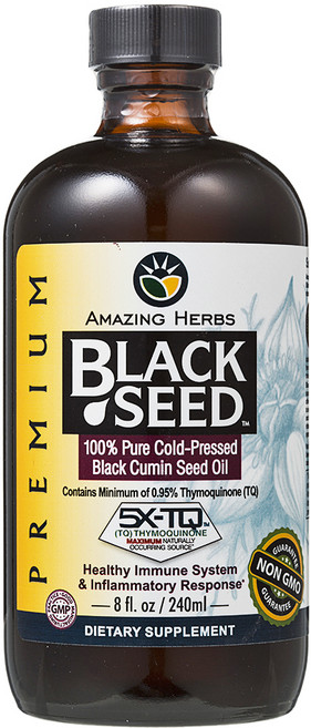 어메이징허브 퓨어 콜드-프레스 블랙 커민 씨드 오일, 240ml, 1개