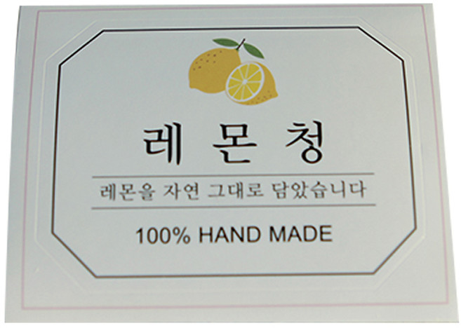 티나피크닉 과일청포장 8각스티커 레몬청 소, 혼합 색상, 26개입