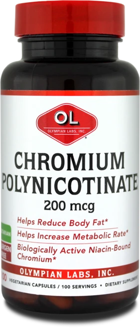 올림피안랩스 크롬 폴리니코티네이트 200mcg 베지테리안 캡슐, 1개, 100정 - 쿠팡