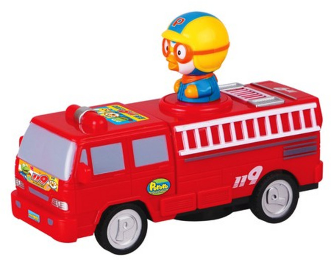 Pororo 淘氣小企鵝 按壓滑行119消防車, 混合色