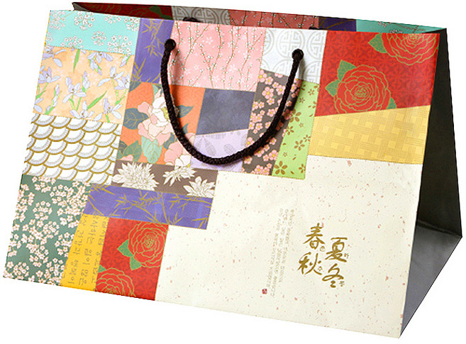 이홈베이킹 화과자 쇼핑백 20구 춘하추동 3p, 혼합색상, 3개입