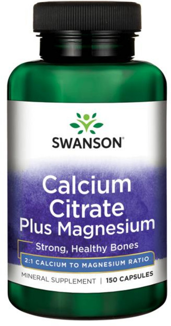 스완슨 칼슘 사이트레이트 플러스 마그네슘 캡슐, 1개, 150정