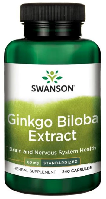 스완슨 징코 빌로바 추출물 60mg 캡슐, 1개, 240정 - 쿠팡