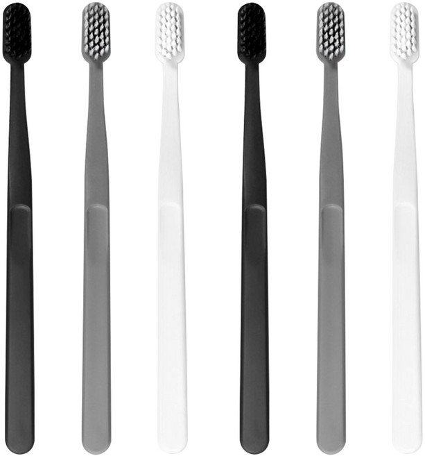 생활도감 2380가닥 이중미세모 칫솔, 6개입, 1세트