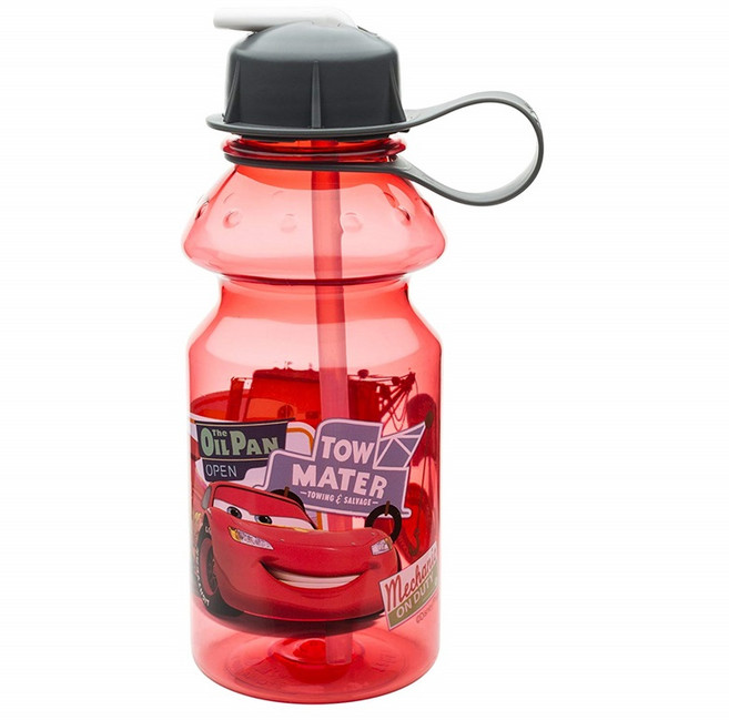 잭디자인 디즈니 카 플립 스트로우 보틀 아동용물병, Mc Queen, 1개