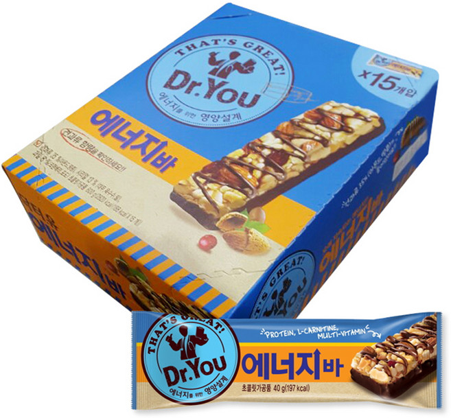 닥터유 에너지바, 40g, 15개