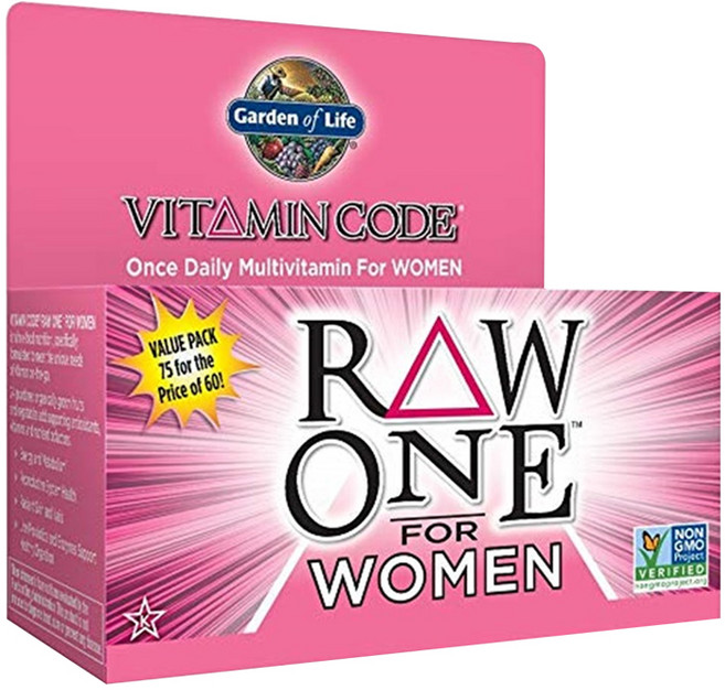 가든오브라이프 비타민 코드 로우 원 포 우먼 베지테리안 캡슐, 1개, 75정