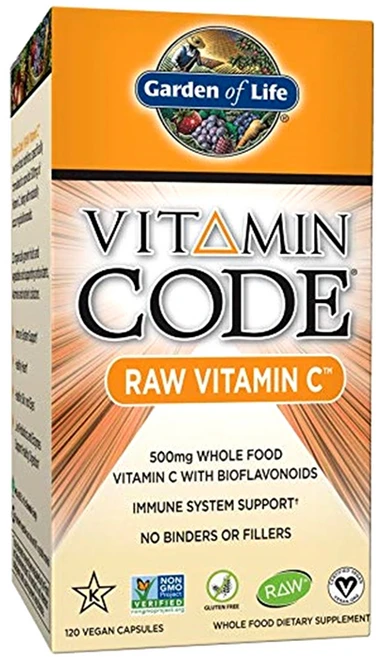 Garden of Life 비타민 코드 로우 비타민 C 500mg 비건 캡슐, 120정, 1개 - 쿠팡