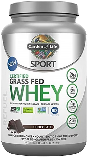 가든오브라이프 스포츠 서티파이드 그래스 페드 웨이 프로틴 단백질 보충제 초콜릿, 672g, 1개 - 쿠팡