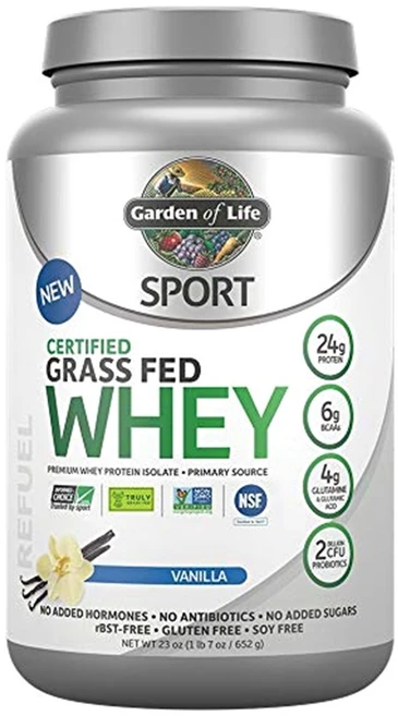 가든오브라이프 스포츠 서티파이드 그래스 페드 웨이 프로틴 바닐라, 1개, 652g - 쿠팡