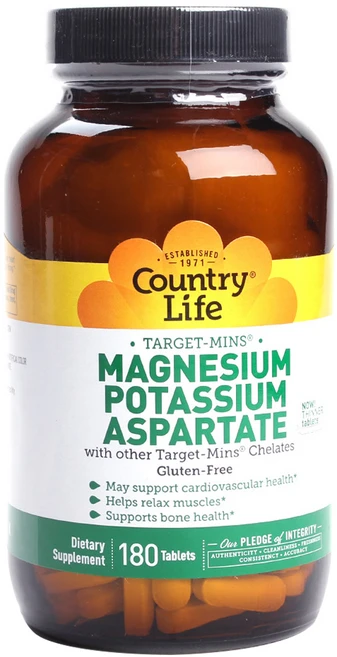 컨트리라이프 마그네슘 포타슘 아스파테이트 타블렛, 1개, 180정 - 쿠팡