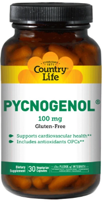 Country Life 피크노제놀 100mg 베지테리안 캡슐, 1개, 30정 - 쿠팡