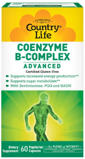 컨트리라이프 코엔자임 B-컴플렉스 어드밴스드 베지테리안 캡슐, 1개, 60정 - 쿠팡