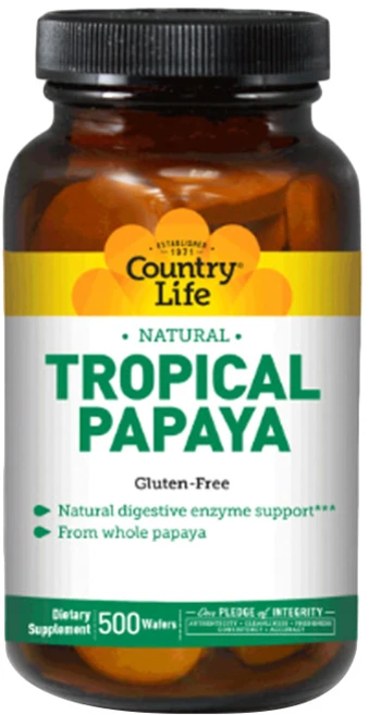 Country Life 트로피컬 파파야 웨이퍼, 500정, 1개 - 쿠팡