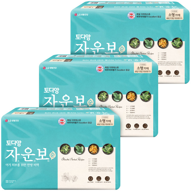 토디앙 자운보 순 밴드형 기저귀 남녀공용 소형 (4~7kg), 소형(S), 210매