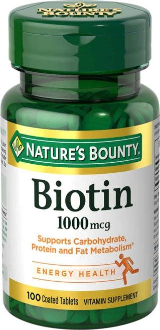 네이쳐스바운티 비오틴 1000mcg 글루텐 프리 비건 무설탕 타블렛, 1개, 100정 - 쿠팡