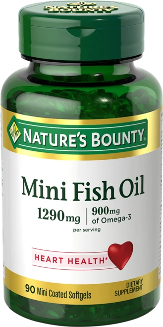 네이쳐스바운티 미니 피쉬 오일 1290mg 미니코티드 소프트젤, 90정, 1개 - 쿠팡