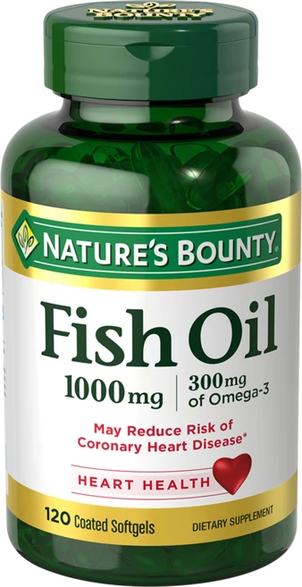 네이쳐스바운티 피쉬 오일 1000mg 코티드 소프트젤, 1개, 120정 - 쿠팡