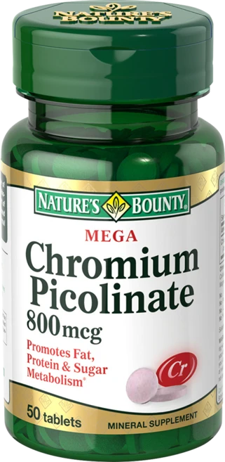 네이쳐스바운티 메가 크로뮴 피콜리네이트 800mcg 타블렛, 1개, 50정 - 쿠팡