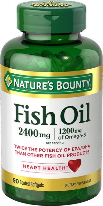 네이쳐스바운티 피쉬 오일 2400mg 코티드 소프트젤, 1개, 90정 - 쿠팡