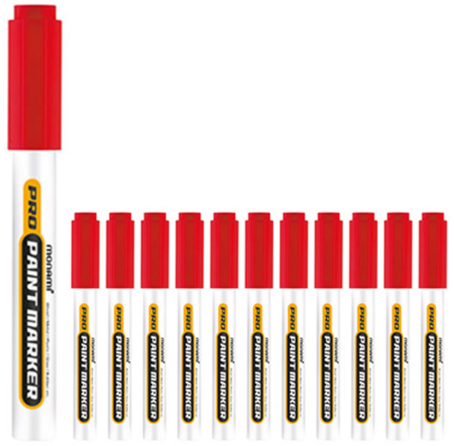 모나미 프로 페인트마카 빨강, 1색, 12개입