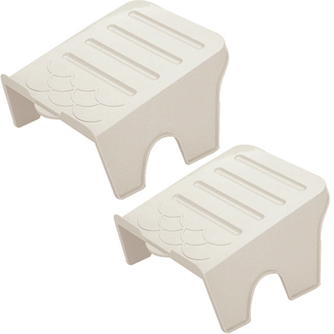 더자카 한쌍더블 신발정리대, 아이보리, 2개