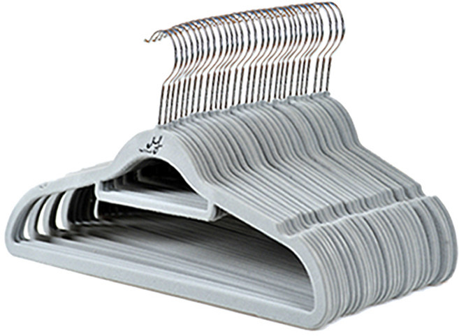 엠에프매직하우스 고리회전형 MF벨벳 논슬립 표준형 옷걸이, 그레이, 30개