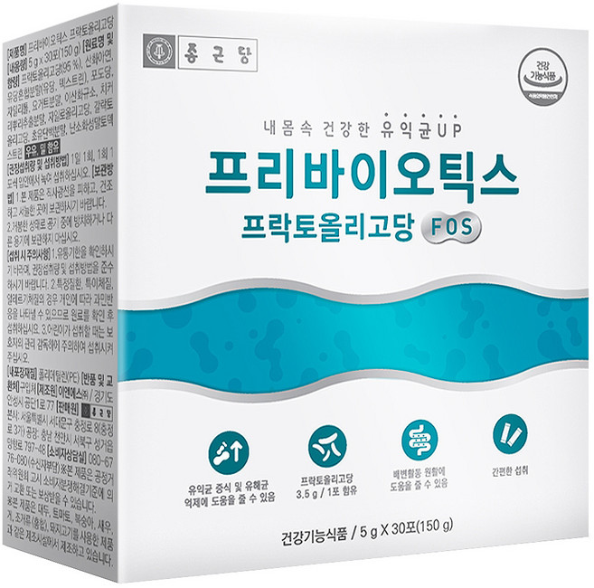 종근당 프리바이오틱스 프락토올리고당 FOS 30p, 150g, 1개