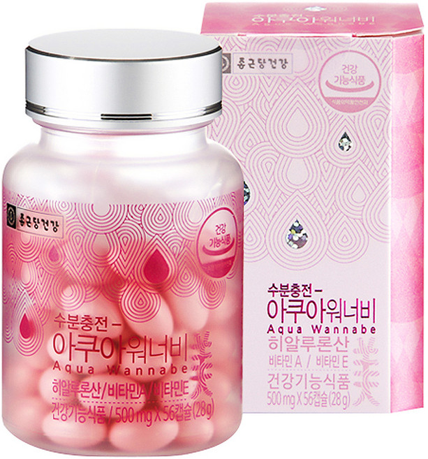 종근당건강 수분 충전 아쿠아 워너비 히알루론산, 56정, 1개