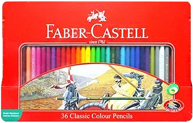 파버카스텔 일반 색연필 틴케이스 랜덤발송, 36색, 1개 - 쿠팡