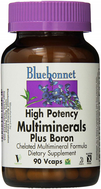 Bluebonnet 멀티 미네랄즈 플러스 보론 베지테리언 캡슐, 1개, 90정