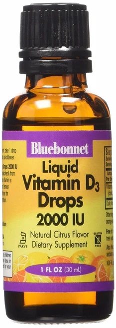블루보넷 리퀴드 비타민 D3 드롭 2000IU 내추럴 시트러스 글루텐 프리 무설탕, 30ml, 1개 - 쿠팡
