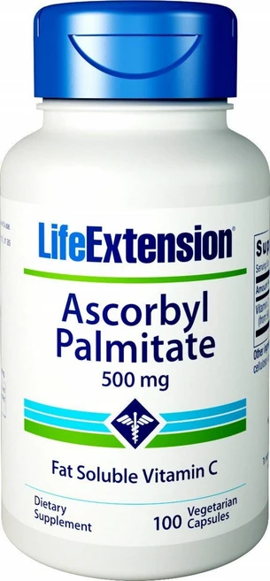 라이프익스텐션 아스코르빌 팔미테이트 500mg 베지테리안 캡슐, 1개, 100정 - 쿠팡