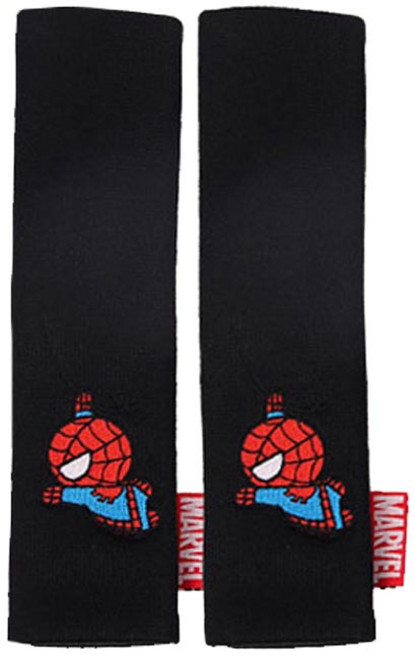 마블 성인 히어로 안전벨트 커버, 스파이더맨 블랙, 2개