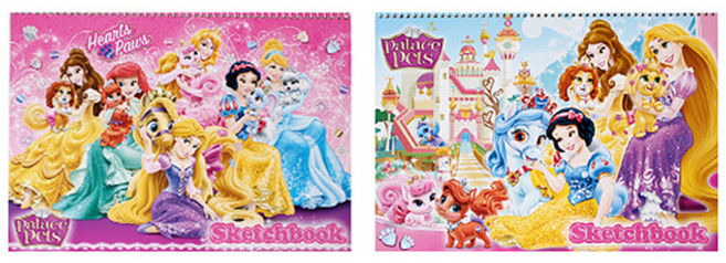 디즈니프린세스 펠리스 펫 캐릭터 스케치북 랜덤 발송, 345 x 250 mm, 10매