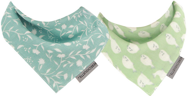 베베슈에뜨 아동용 사계절 더블거즈 양면 스카프빕 바람의정원 2p