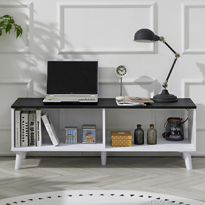 제우스가구 DIY 1200 챠밍 거실장, 블랙화이트