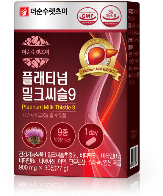 더순수렛츠미 플래티넘 밀크씨슬9, 30정, 1개