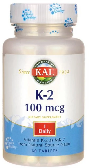 Kal K-2 100mcg 타블렛, 60개입, 1개, 60정 - 쿠팡