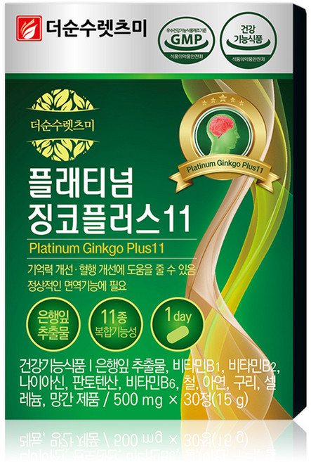 일양약품 플래티넘 징코플러스11 영양제, 30정, 1개