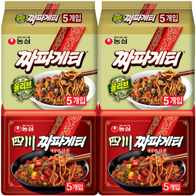 농심 사천 짜파게티 10p + 짜파게티 10p, 1세트