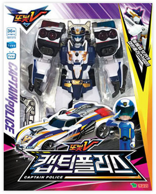 또봇 V 캡틴폴리스 로봇장난감, 혼합색상, 1개