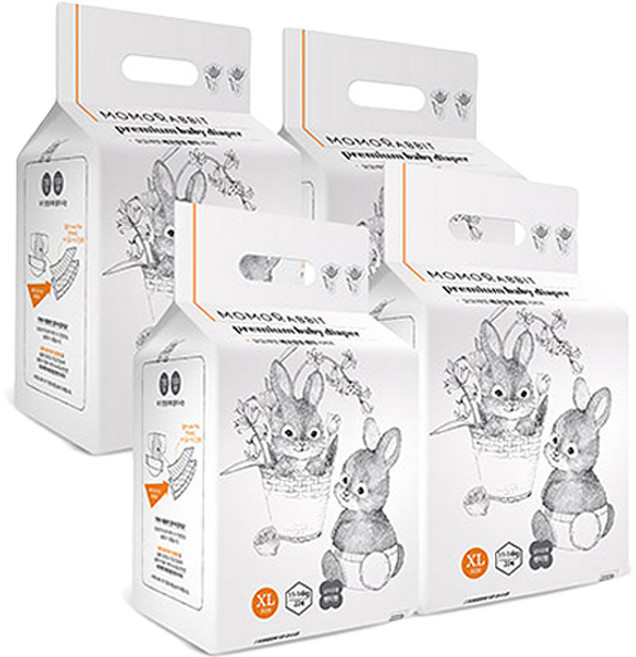 모모래빗 에코씽씽 팬티형 기저귀 남여공용, 특대형(XL), 88매