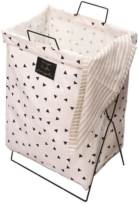 써니앳홈 모던스타일 접이식 철재 빨래바구니, 삼각, 1개