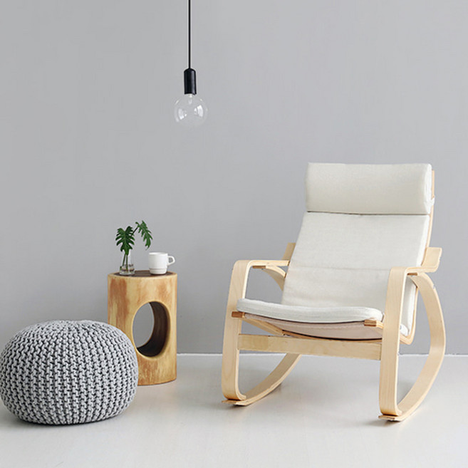 마켓비 EBO 흔들의자, 화이트, 1개