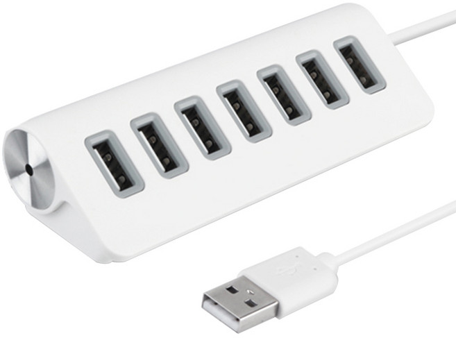 코시 뉴욕 7포트 USB 허브 UH3221, 화이트, 1개