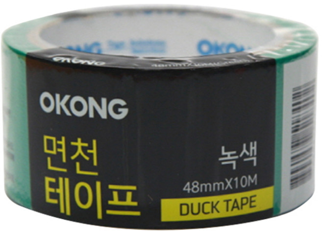 포장용 면천테이프, 녹색, 5개